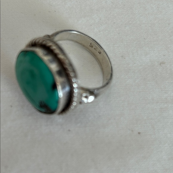 Sterling Silver 925 Turquoise ring Native American vintage Turquoise ring Size 6 - Picture 8 of 8